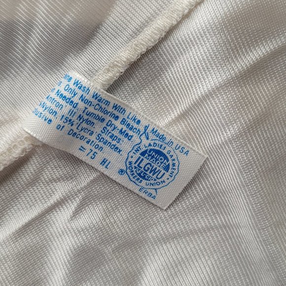 Vintage Maidenform Something Special White Cami Sleep top -  ILGWU - Picture 5 of 7
